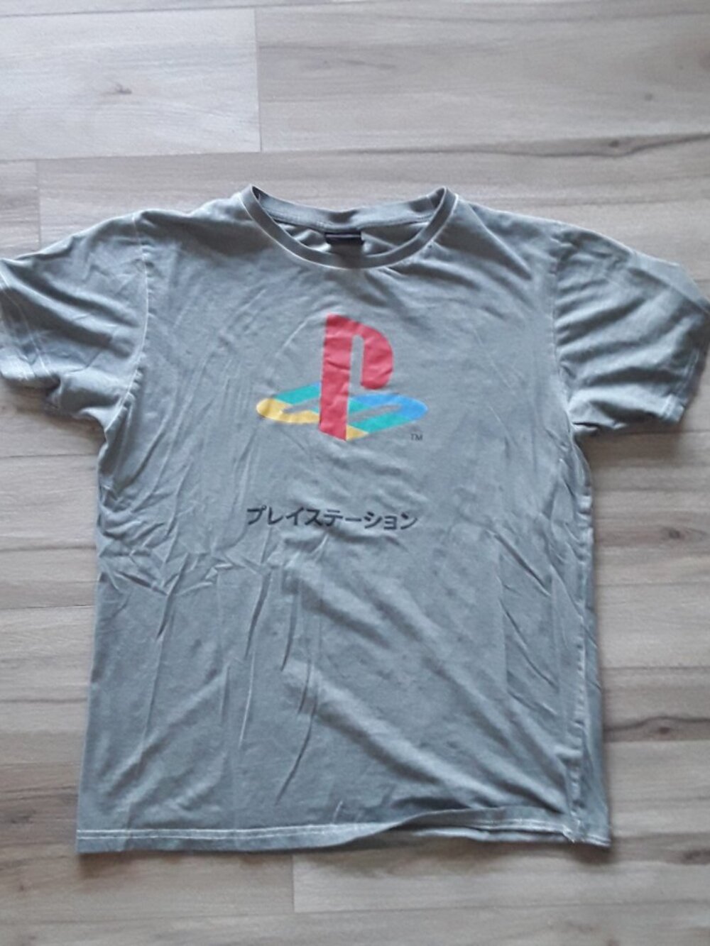 PlayStation Logo T‑Shirt by Numskull – Gray – US/CAN Size S (UK/AUS M)